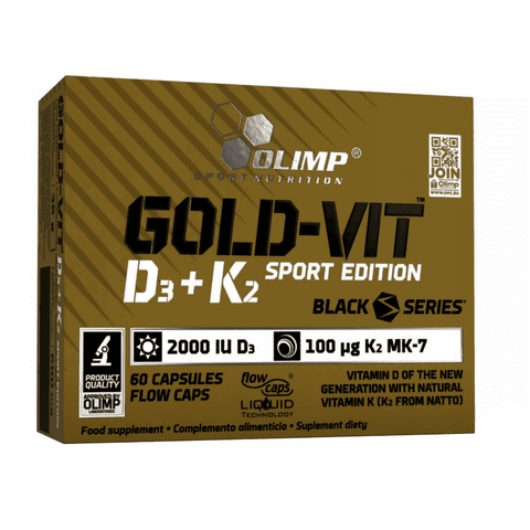 Olimp Gold-Vit D3+K2 2000 IU Sport Edition 60 Caps - Supplements-Direct.co.uk