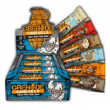 Grenade Carb Killa Low Sugar Protein Bar (12 x 60g Bars) 13 Flavours - GymSupplements.co.uk