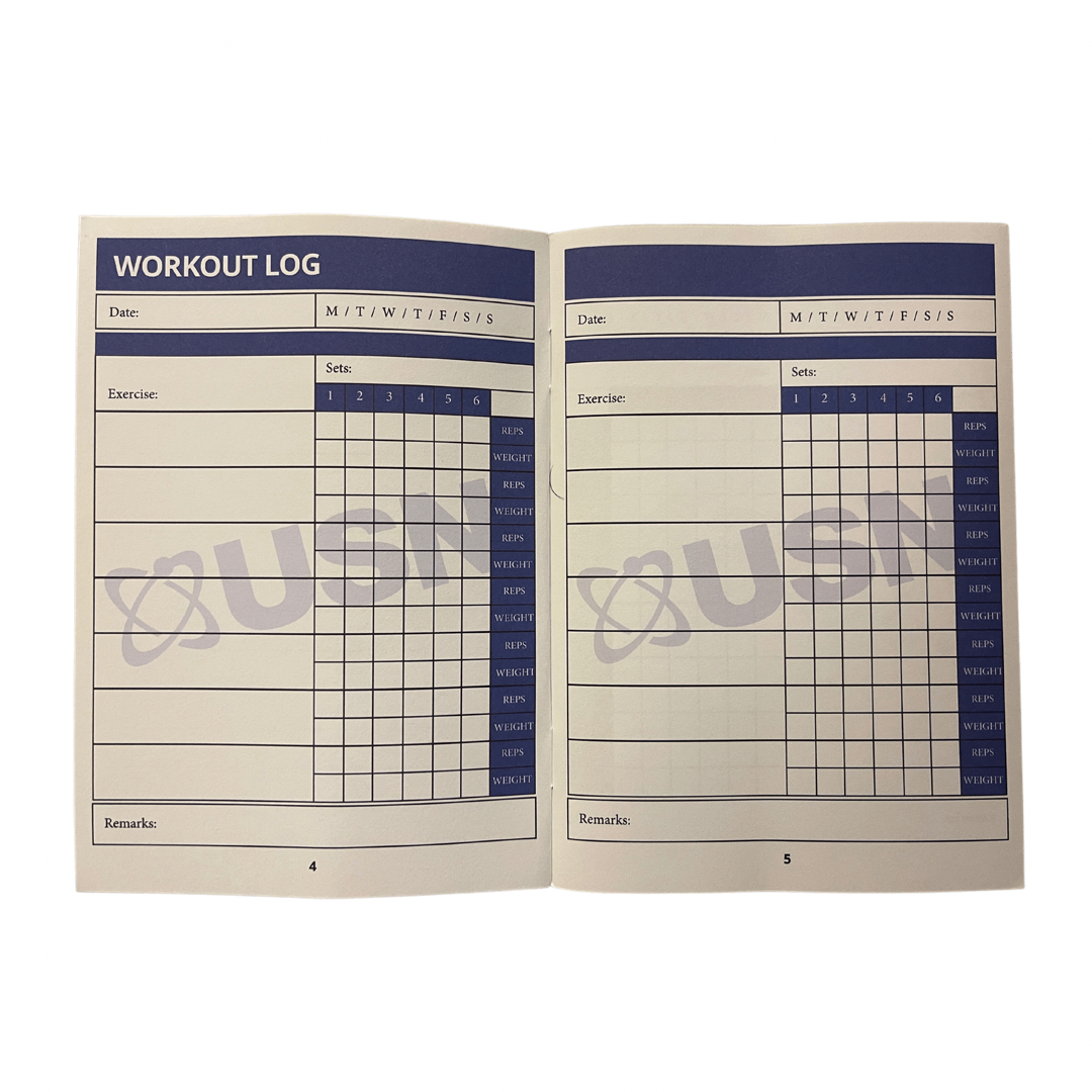 USN TRAINING LOG JOURNAL BOOK – GymSupplements.co.uk