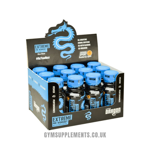 Little Dragon Extreme Pre Workout Shots Blue Raspberry 12 pack