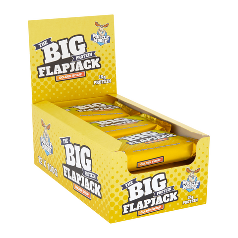 MUSCLE MOOSE Big Protein Flapjack Box (12 Flapjacks) - GymSupplements.co.uk