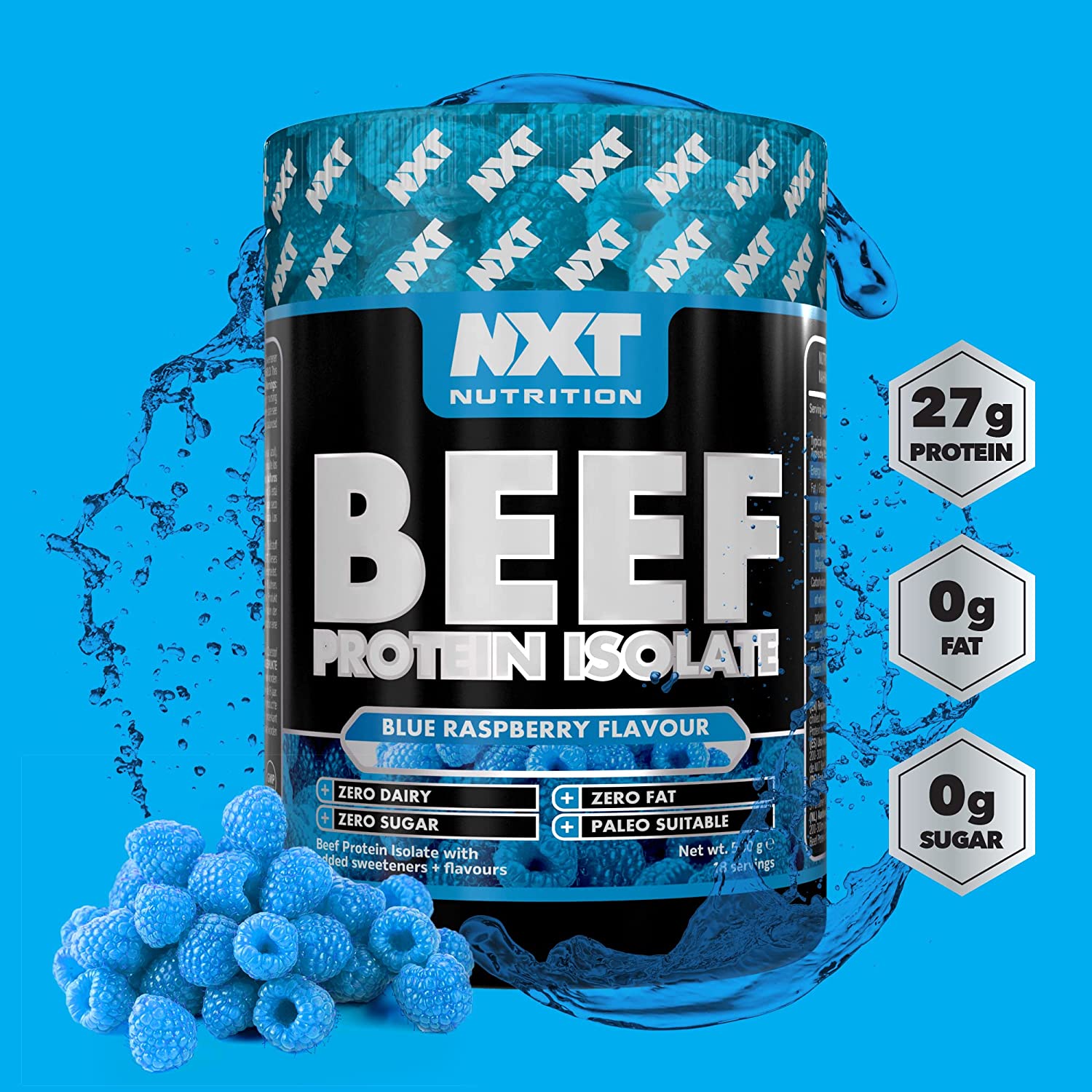 NXT Nutrition Beef Protein Isolate 540g GYMSUPPLEMENTS.CO.UK ...