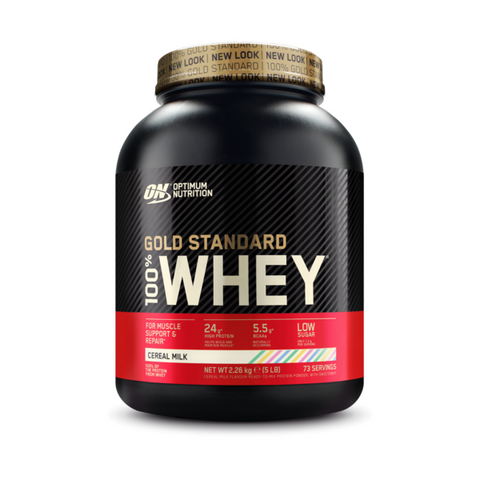 Optimum Nutrition Gold Standard 100% Whey Protein 2.27kg Cereal Milk - Gymsupplements.co.uk