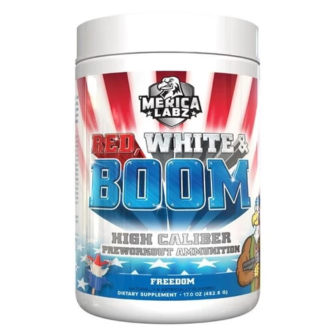 MERICA LABZ RED, WHITE & BOOM PRE WORKOUT 483G - GymSupplements.co.uk