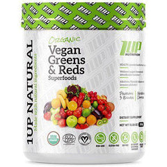 1UP Nutrition Organic Vegan Greens & Reds Superfoods - GymSupplements.co.uk